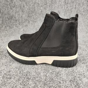 White Mountain Grammar Boots Womens Size 8.5 Black Chelsea Ankle Zip Booties